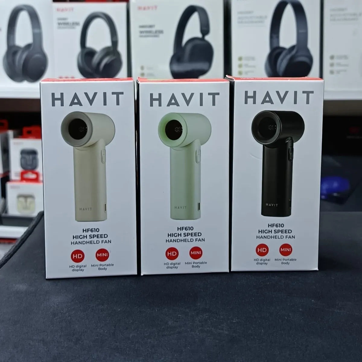 Havit HF610 | Handheld High-Speed Fan, 5 Speed Levels Neo Tech