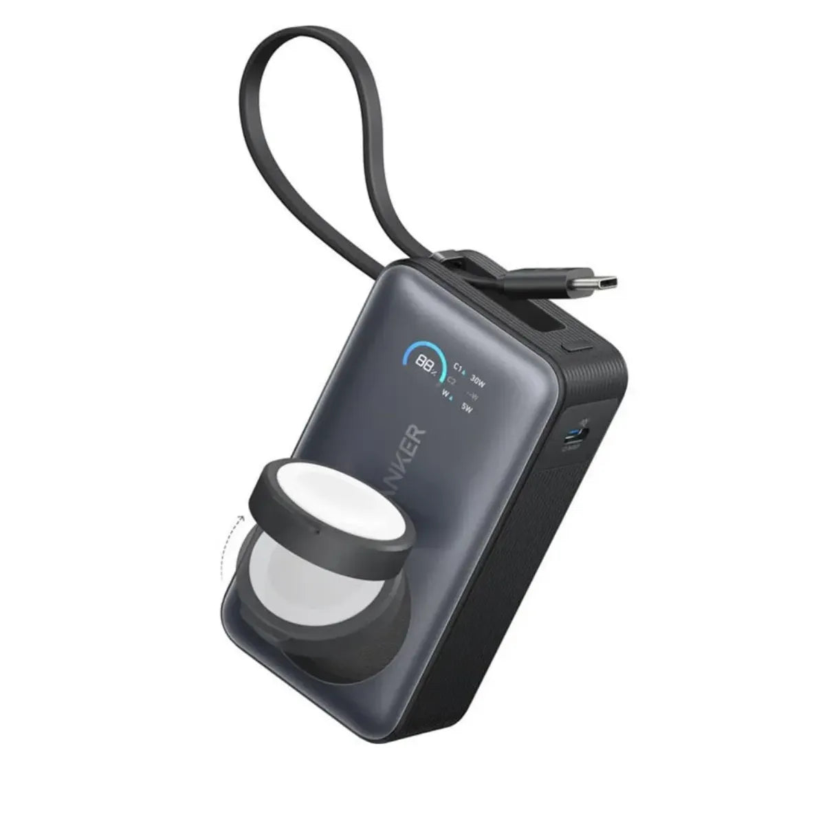 Anker MagGo Power Bank | 10000mAh, 35W, for Apple Watch (Portable Power for Apple Devices)