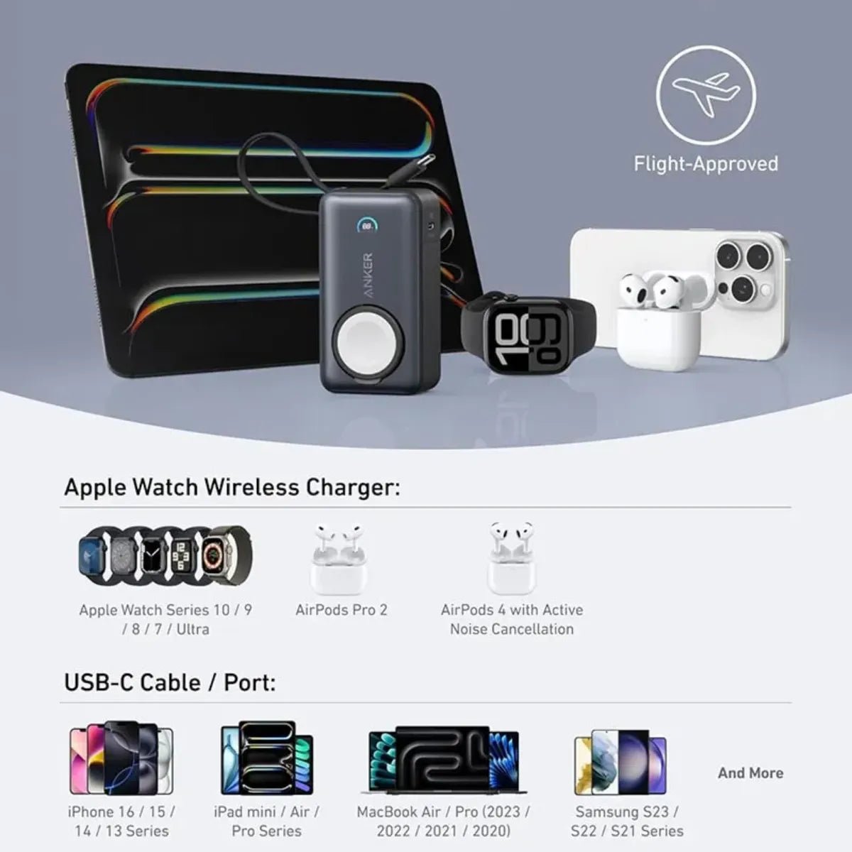 Anker MagGo Power Bank | 10000mAh, 35W, for Apple Watch (Portable Power for Apple Devices) Kenya