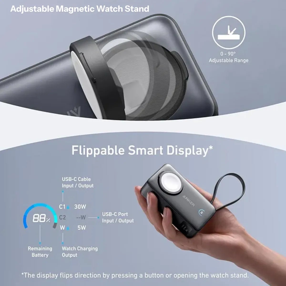 Anker MagGo Power Bank | 10000mAh, 35W, for Apple Watch (Portable Power for Apple Devices) Kenya