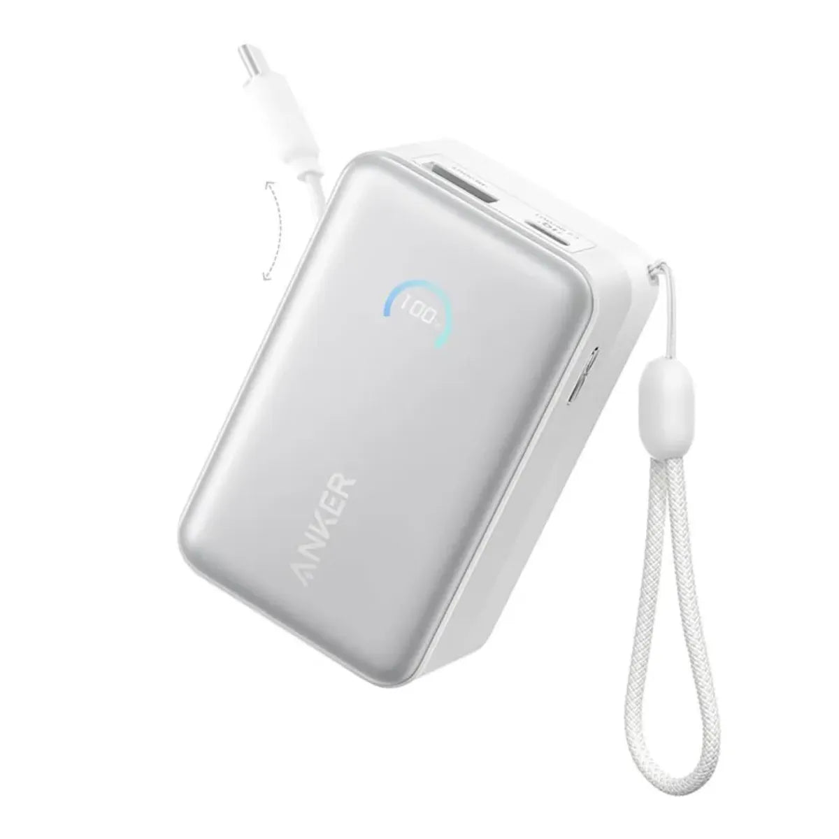 Anker Nano Power Bank | 10K, 45W, Built-In Retractable USB-C Cable