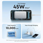Anker Nano Power Bank | 10K, 45W, Built-In Retractable USB-C Cable