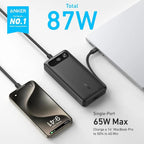 Anker Power Bank | 20,000mAh 87W Built-In USB-C Cable for Phones and Laptop Kenya