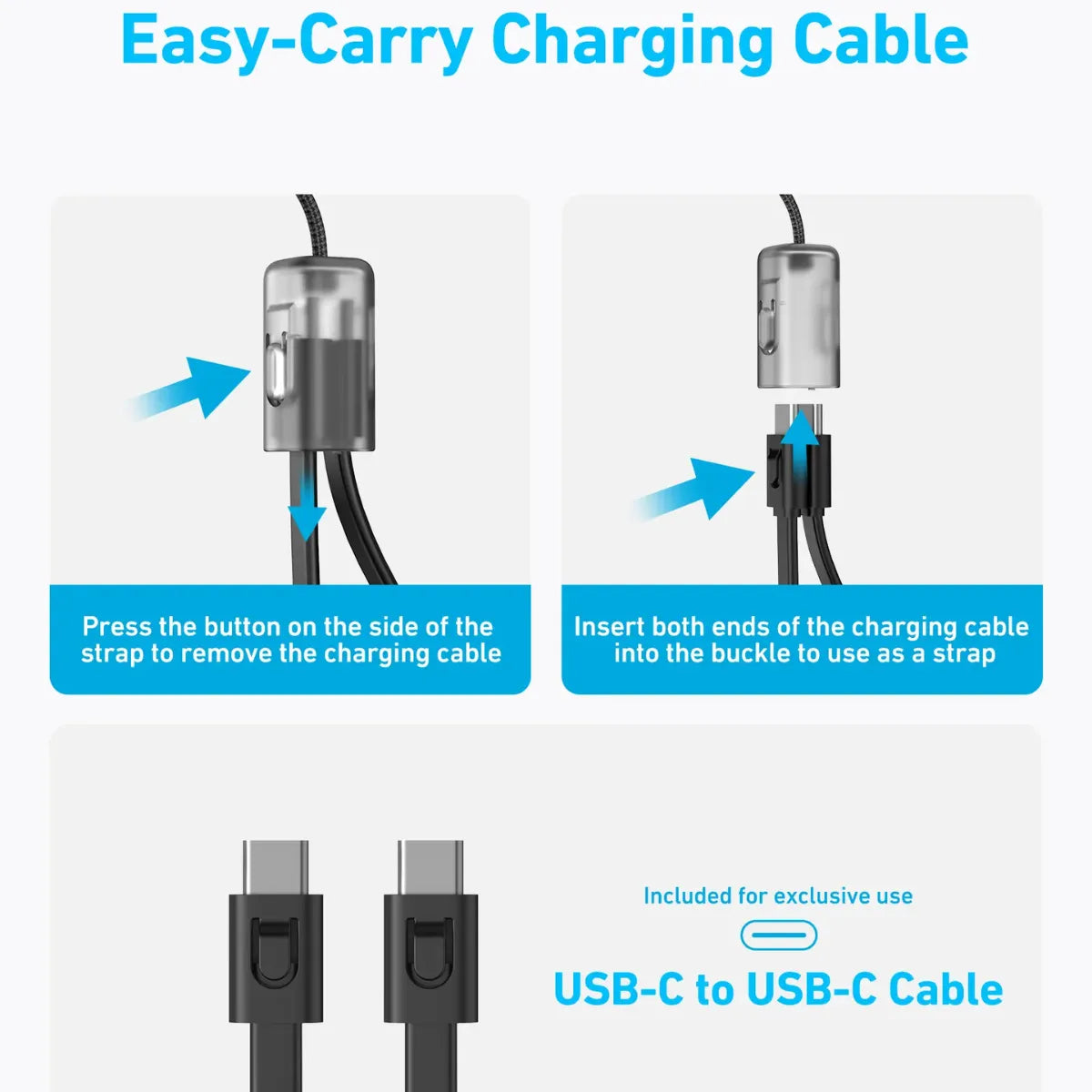 Anker PowerCore | 20000mAh, 30W with Built-In USB-C Cable Lanyard Power Bank Neo Tech