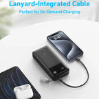 Anker PowerCore | 20000mAh, 30W with Built-In USB-C Cable Lanyard Power Bank Neo Tech