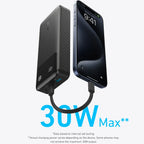 Anker PowerCore | 20000mAh, 30W with Built-In USB-C Cable Lanyard Power Bank Neo Tech