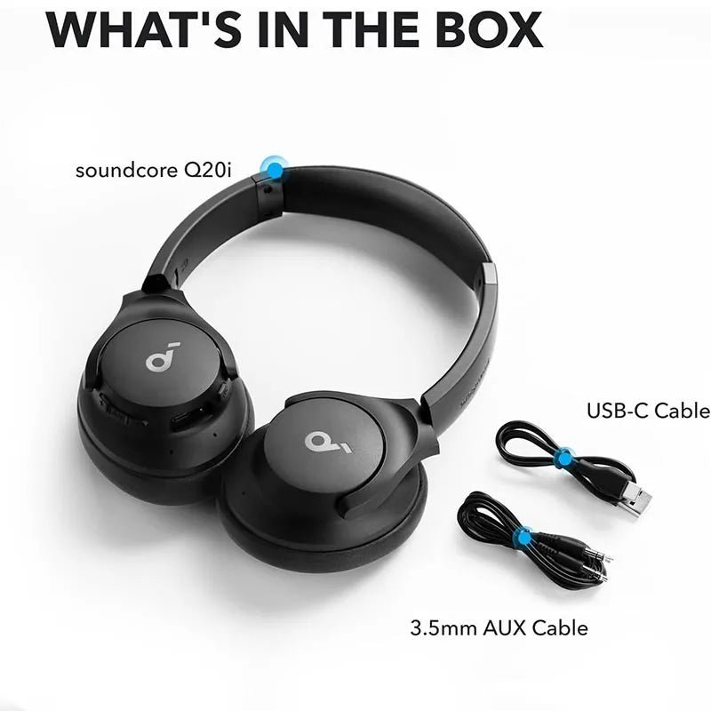 Soundcore Q20i | 60 Hours Battery Life, Hybrid ANC Headphones Neo Tech
