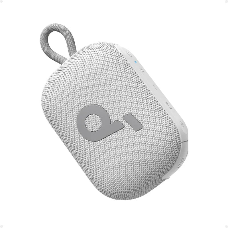 Anker Soundcore Select 4 Go Bluetooth Speaker – 5W Punchy Sound, 20H Playtime, IP67 Waterproof & Floating - Neo Tech AccessoriesWhite Anker Soundcore Select 4 Go Bluetooth Speaker with a visible Qi logo on a white background