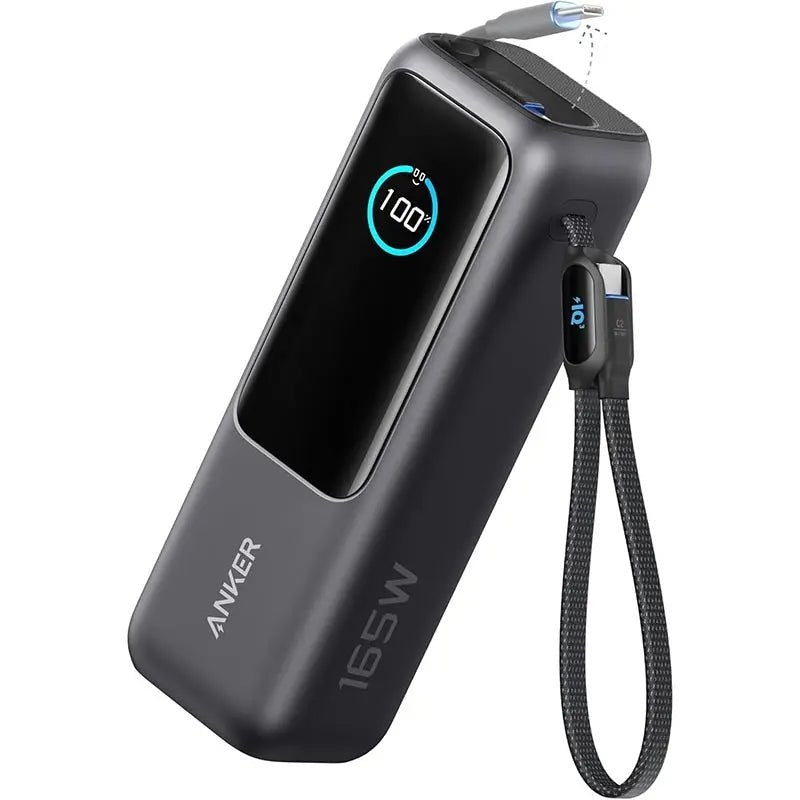 Neo Tech Accessories Anker Zolo Power Bank (25,000mAh, 165W, Built-in Retractable Cables)