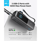 Neo Tech Accessories Anker Zolo Power Bank (25,000mAh, 165W, Built-in Retractable Cables)