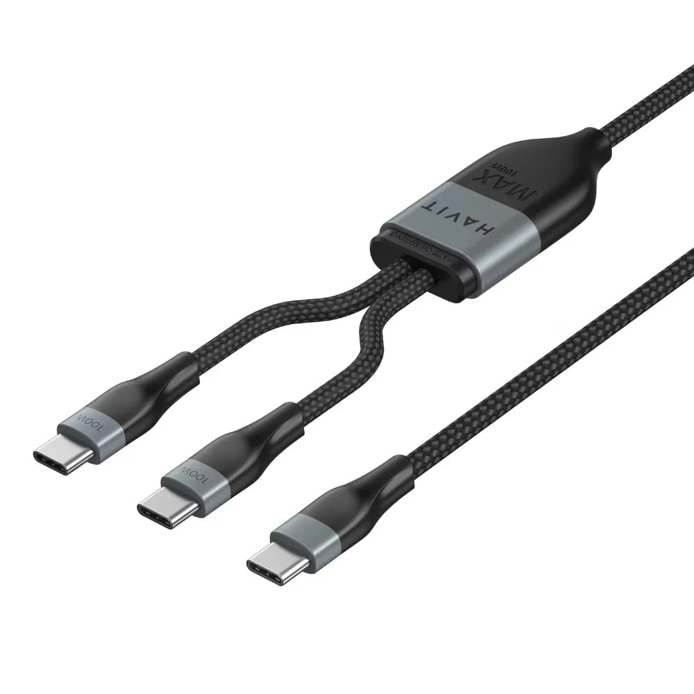 Havit CB6325 2 - in - 1 100W USB - C Cable - Neo Tech Accessories - 4
