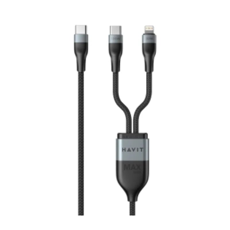 HAVIT CB6326 DualSync 2 - in - 1 USB - C & iPhone Cable - Neo Tech Accessories - 1