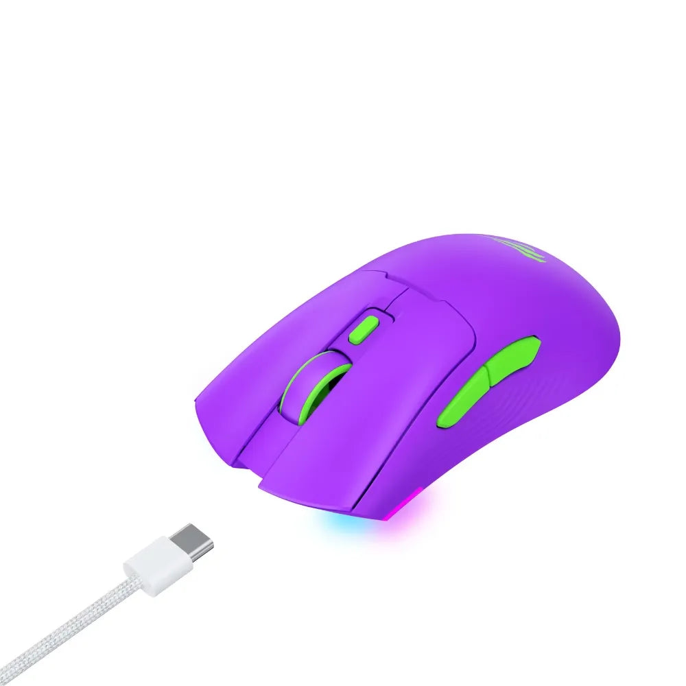 Havit MS966WB | Quad-Mode Rechargeable Gaming Mouse Purple Neo Tech