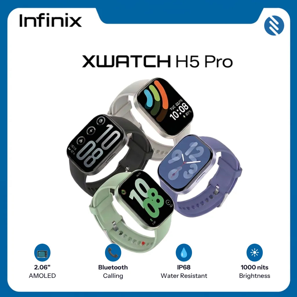 Infinix XWatch H5 Pro (XW5P) with AMOLED Display Green Neo Tech