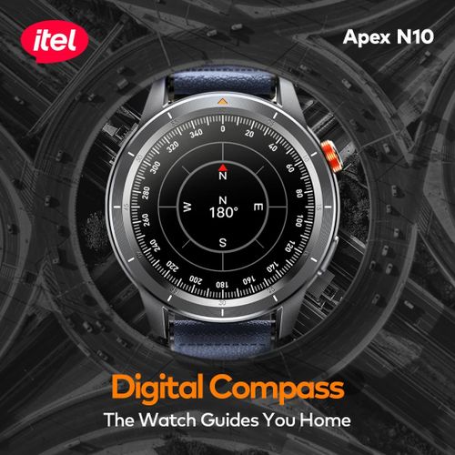 Neo Tech Accessories itel Apex N10 Smartwatch – 1.43" AMOLED, Gorilla Glass, GPS Tracking, 5ATM Waterproof