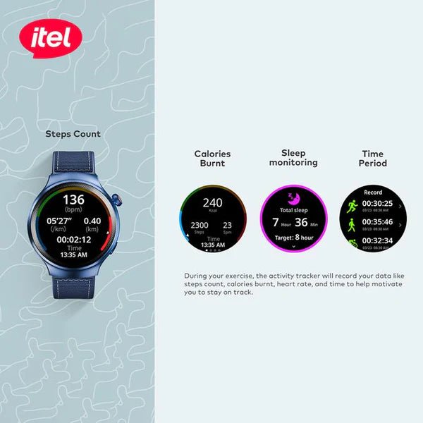 Neo Tech Accessories itel Edge R1 Pro Smartwatch (ISW-O43) AMOLED Display, Bluetooth Calling, IP68 Waterproof