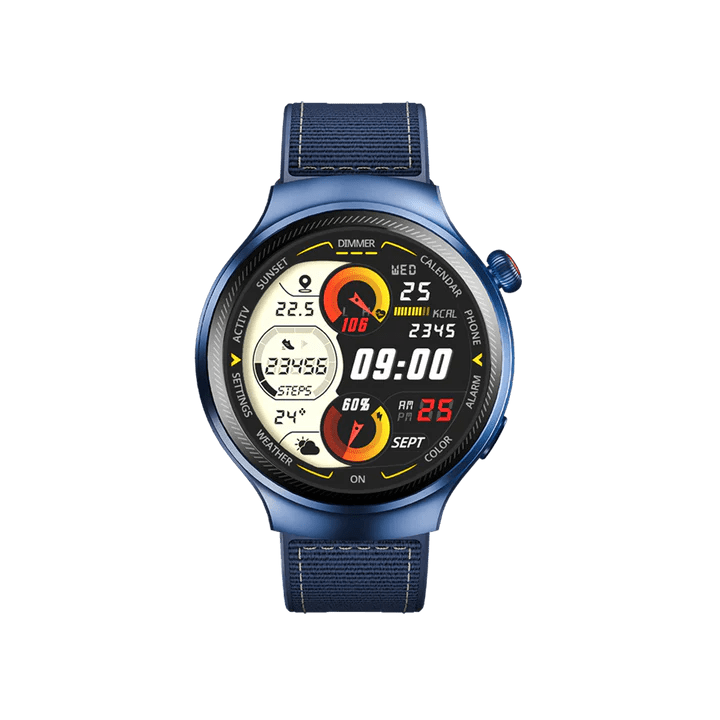itel Edge R1 Pro Smartwatch – ISW - O43, 1.43" AMOLED Display, Fast Charging, Bluetooth Calling, IP68 Waterproof - Neo Tech Accessoriesitel Edge R1 Pro ISW - O43 Smartwatch with a blue strap on a white background