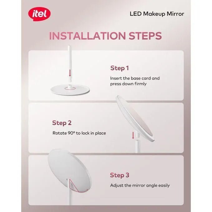Itel LED Makeup Mirror (IMM-01)- Rechargeable - Neo Tech Accessories-5