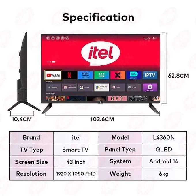 itel QLED Android Smart TV - Neo Tech Accessories - 11