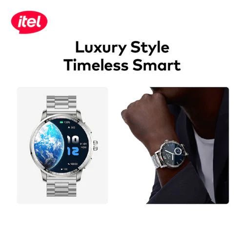 itel Smart Watch Horizon - N8 + TWS BudsAir 3 Earbuds – 1.43" AMOLED, Bluetooth Calling, 60Hz Display, 20H Playback - Neo Tech Accessoriesitel Smart Watch Horizon - N8 Smartwatch with digital display and brand logo on a white background
