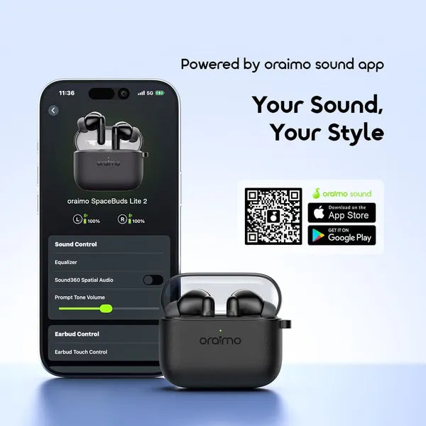Oraimo SpaceBuds Lite 2 | AI Translation, Spatial Audio & 50H Battery