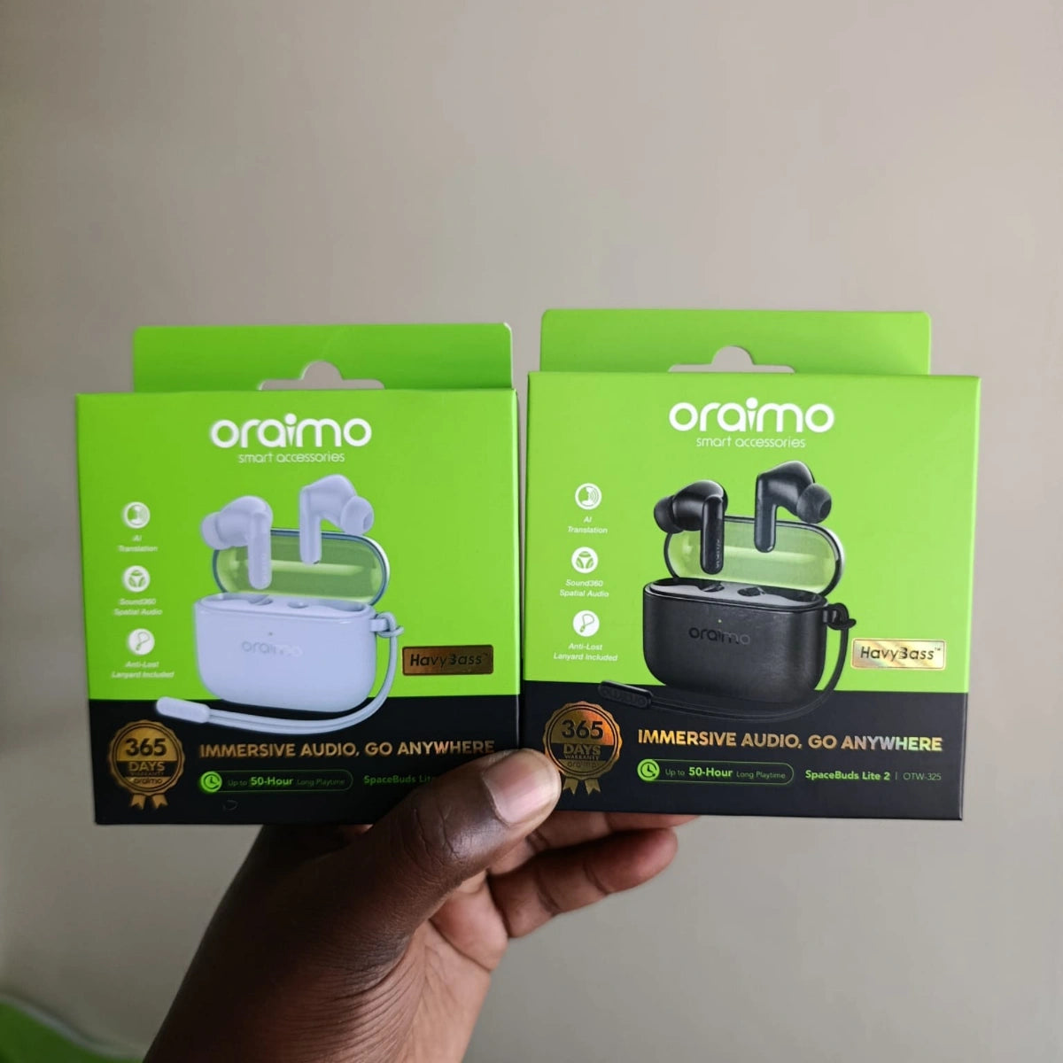 Oraimo SpaceBuds Lite 2 | AI Translation, Spatial Audio & 50H Battery