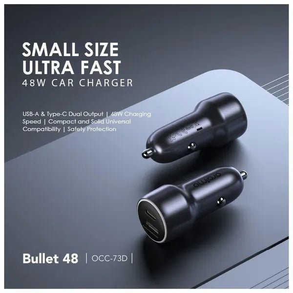 oraimo Bullet 48 | 48W Fast Car Charger Neo Tech