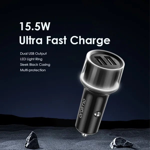 oraimo Highway 15 | 15.5W Dual USB Car Charger Neo Tech