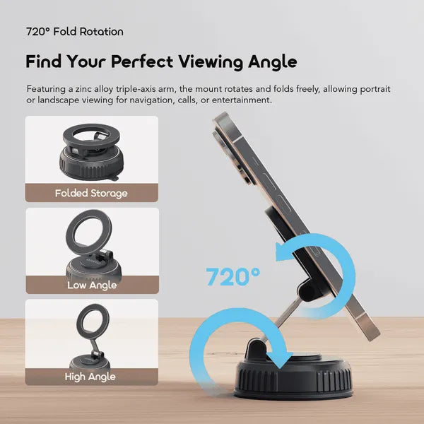 oraimo Hydra 6 Magnetic Vacuum Car Phone Mount