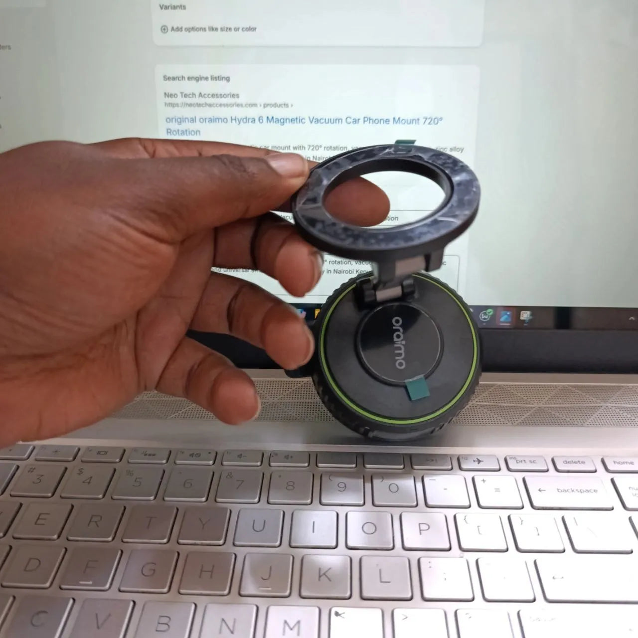 oraimo Hydra 6 Magnetic Vacuum Car Phone Mount