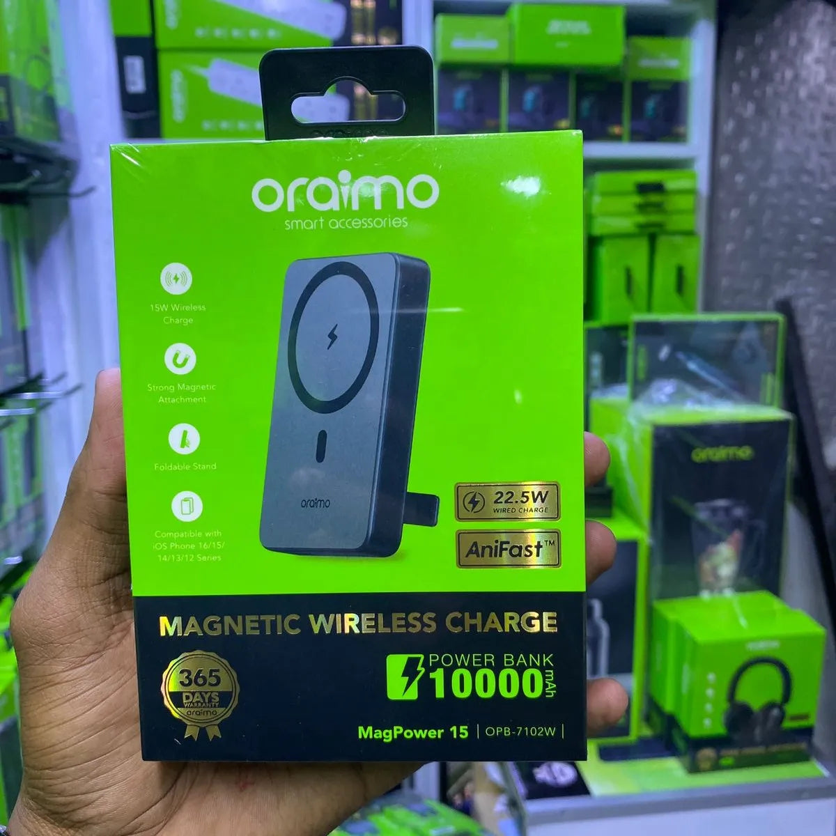 oraimo MagPower 15 10000mAh, 22.5W, Magsafe Wireless Power Bank