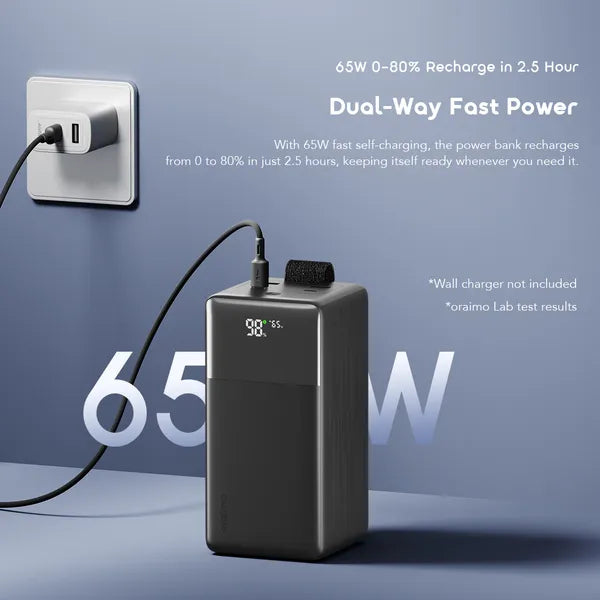 oraimo PowerJet 501 50000mAh 85W Laptop Fast Charging Power Bank