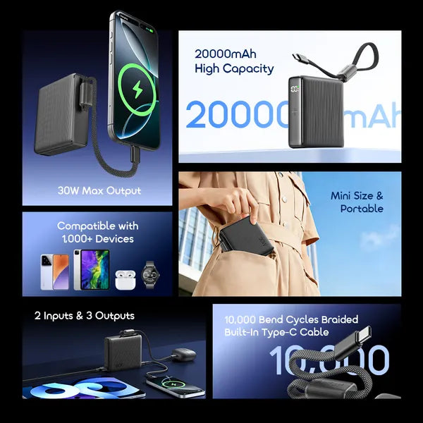 oraimo PowerNova L21 20000mAh, 30W, Super fast Charging Power Bank
