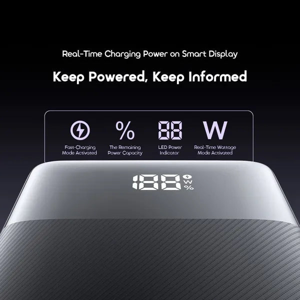 oraimo PowerNova Q21 | 20000mAh, 22.5W Power Bank with Display Neo Tech