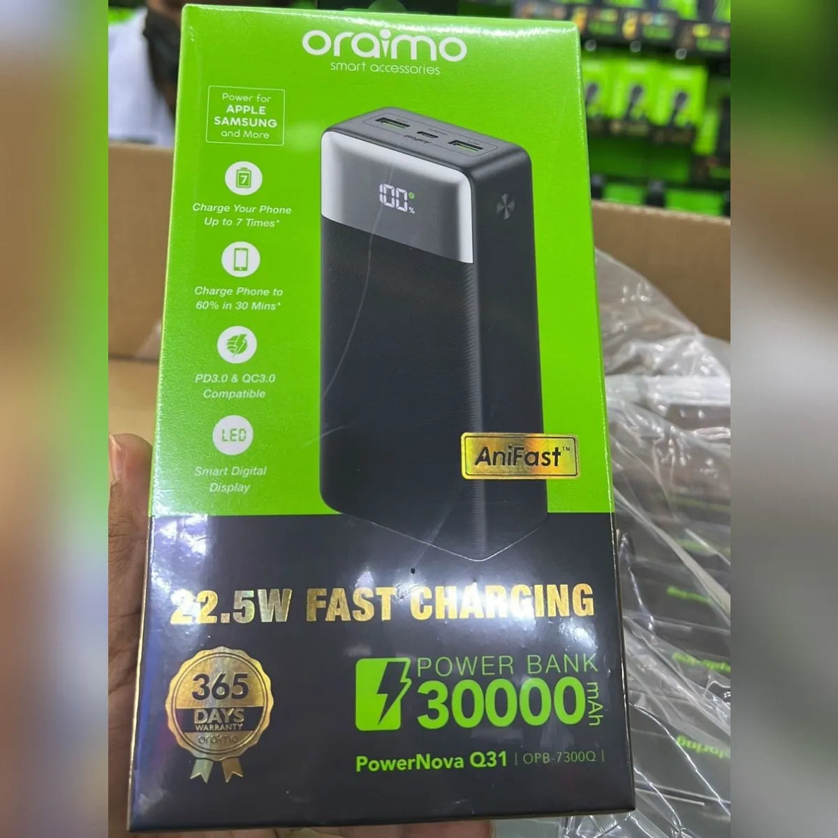 oraimo PowerNova Q31 30000mAh, 22.5W, with Display Power Bank