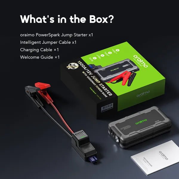 oraimo PowerSpark | 10000mAh, 1500A Jump Starter Power Bank Neo Tech