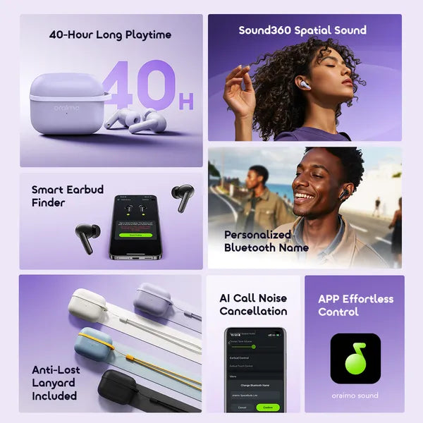 oraimo SpaceBuds Lite Spatial Audio Wireless Earbuds