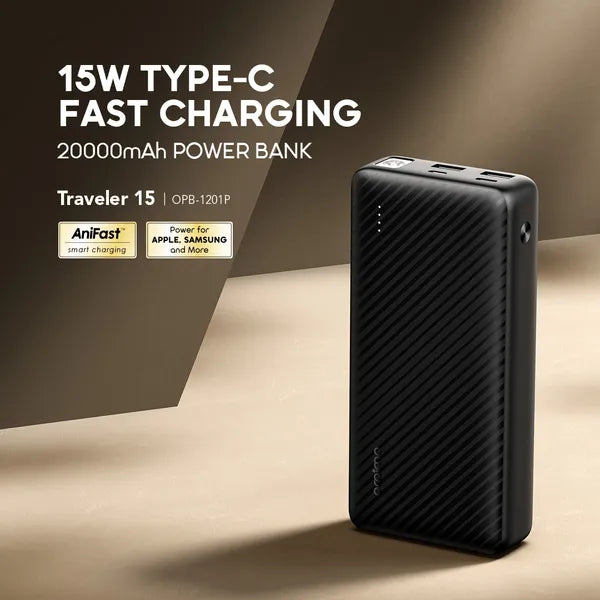 oraimo Traveler 15 20000mAh, 15W, with Torch Power Bank