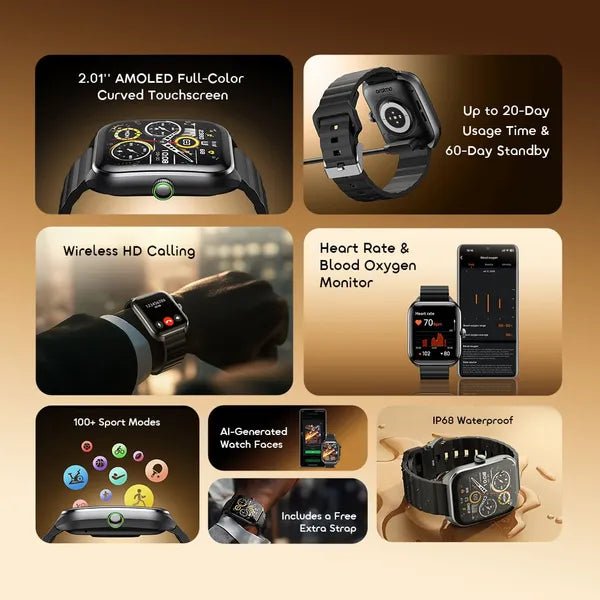 Neo Tech Accessories oraimo Watch Nova 2 Curved Touchscreen Smart Watch