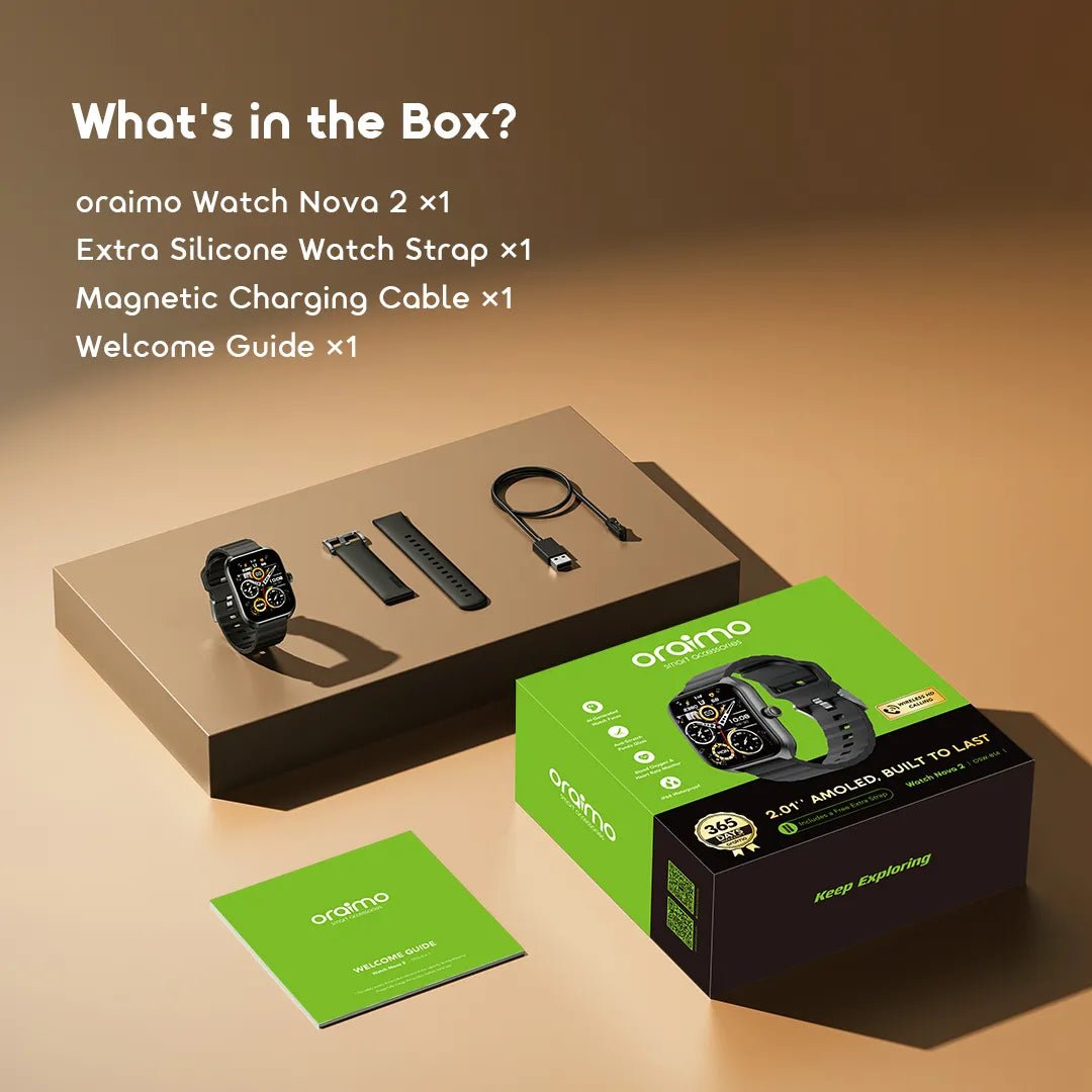 Neo Tech Accessories oraimo Watch Nova 2 Curved Touchscreen Smart Watch