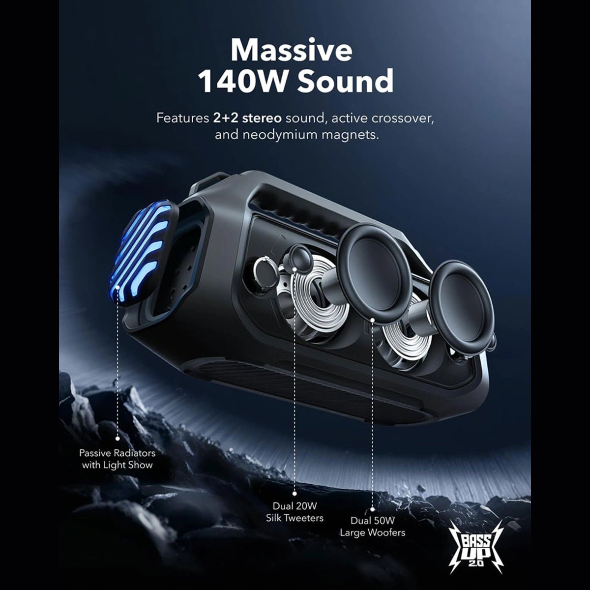 Soundcore Boom 2 Plus | 140W Outdoor Bluetooth Speaker Kenya